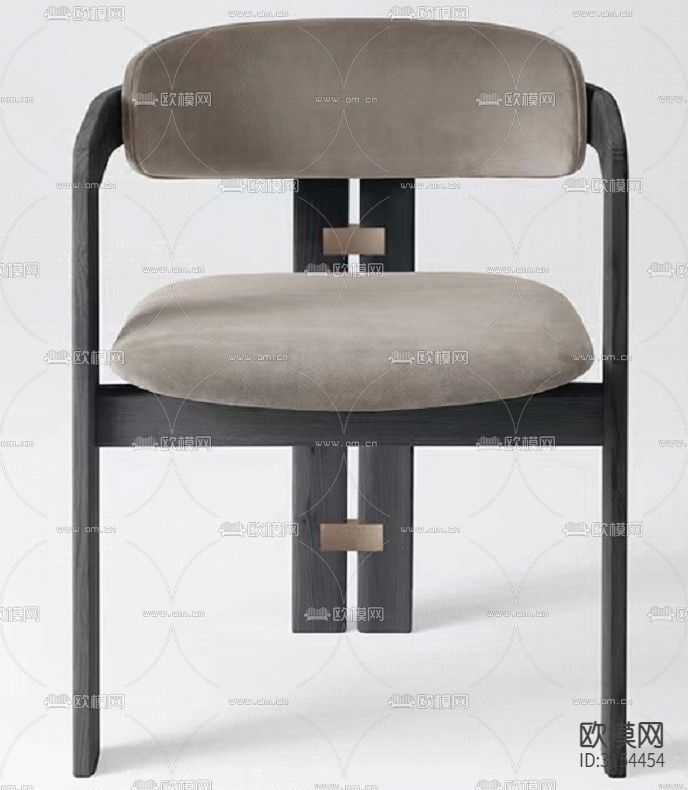 现代家具 椅子设计cad施工图下载（渲染图2）