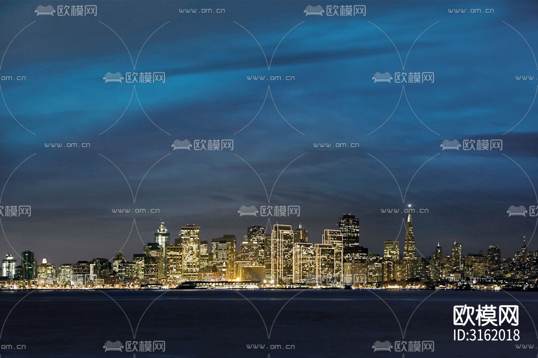 城市高楼夜景6K贴图下载