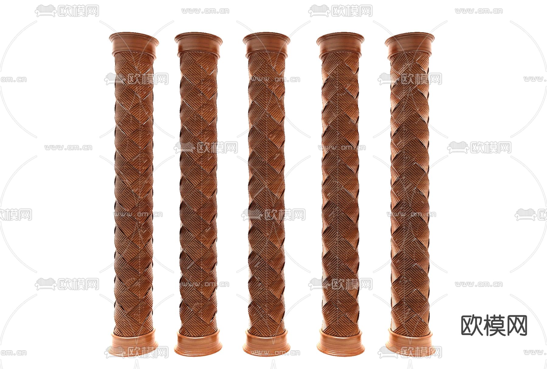 中古风柱子 门庭柱 造型柱 圆柱3d模型下载
