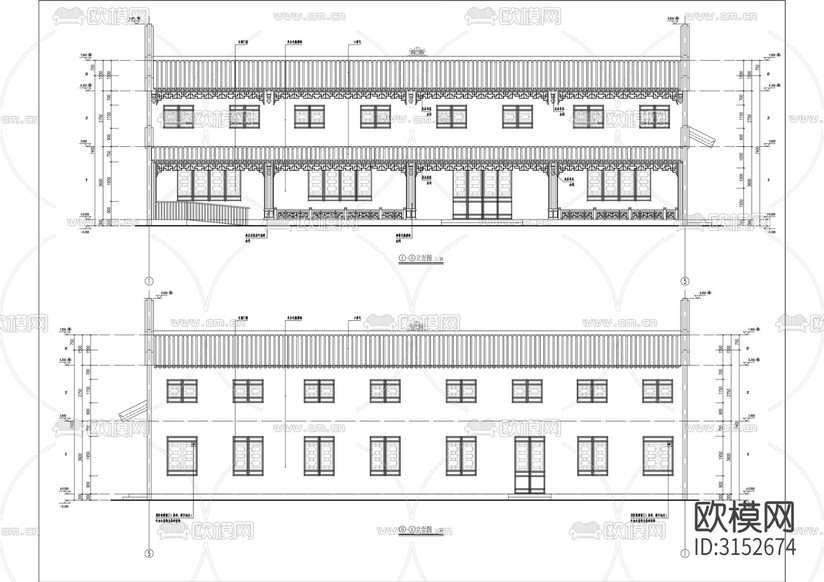 社區(qū)綜合服務中心建設cad施工圖下載(渲染圖8)