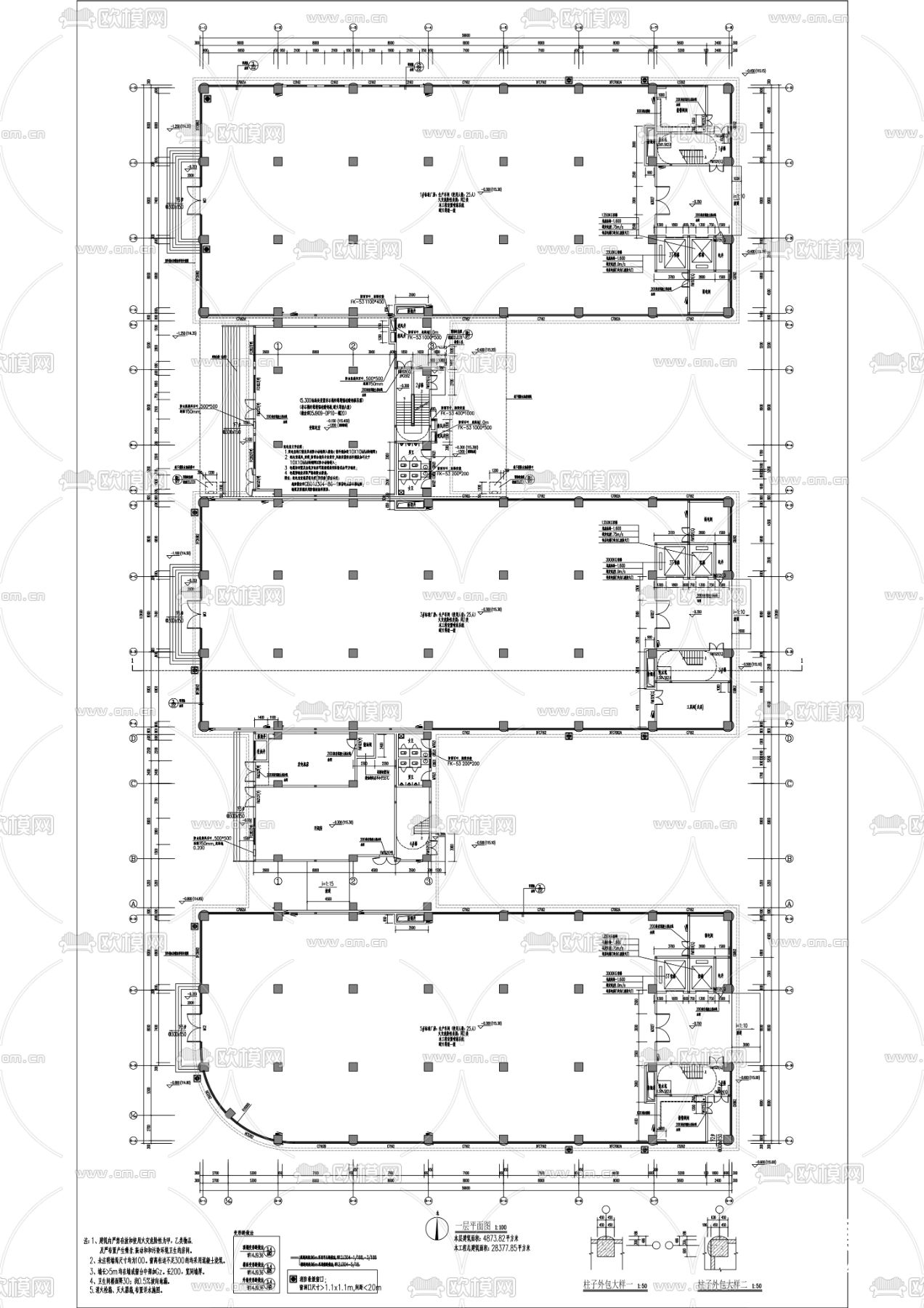 工業(yè)園區(qū)建設(shè)試點cad施工圖下載（渲染圖7）