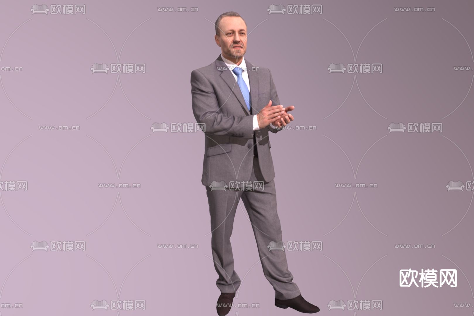 商务男士 西装男士 帅气男人3d模型下载（渲染图1）