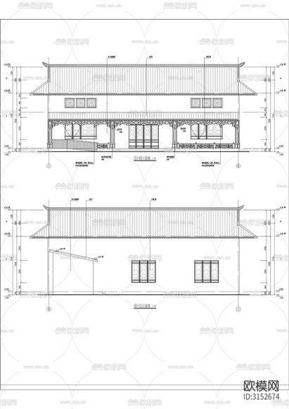 社區(qū)綜合服務中心建設cad施工圖下載(渲染圖3)