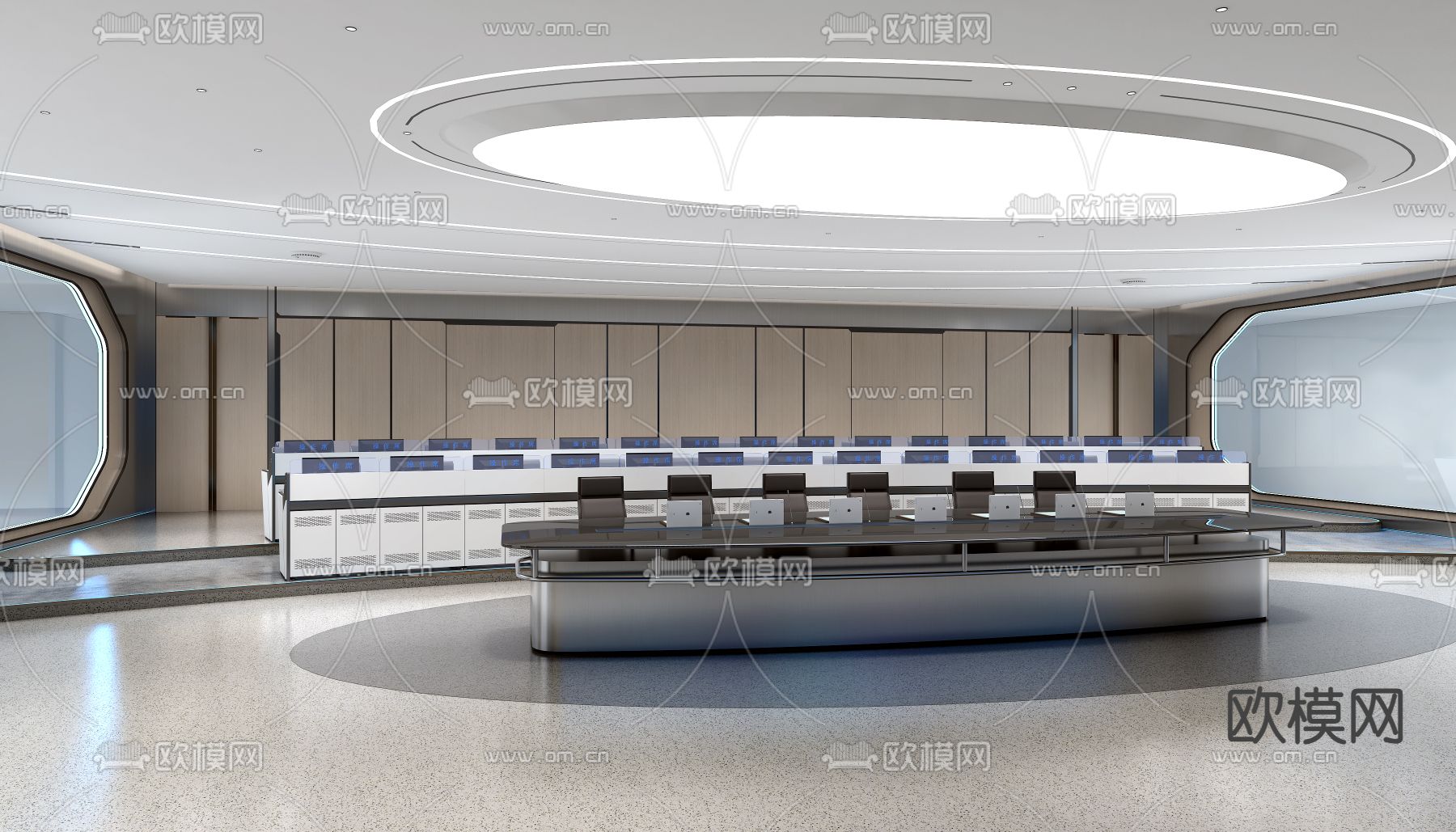 指挥中心 监控室 调度中心3d模型下载（渲染图4）