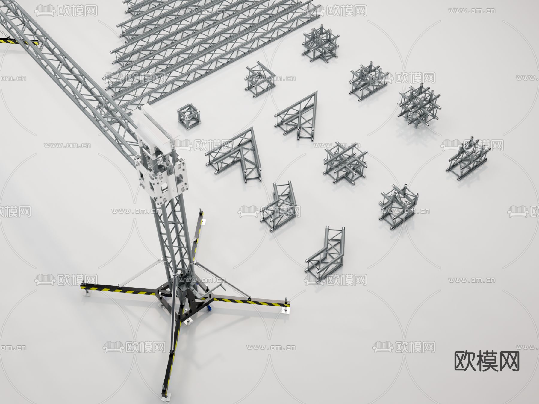 桁架升降机 建筑构建3d模型下载（渲染图2）