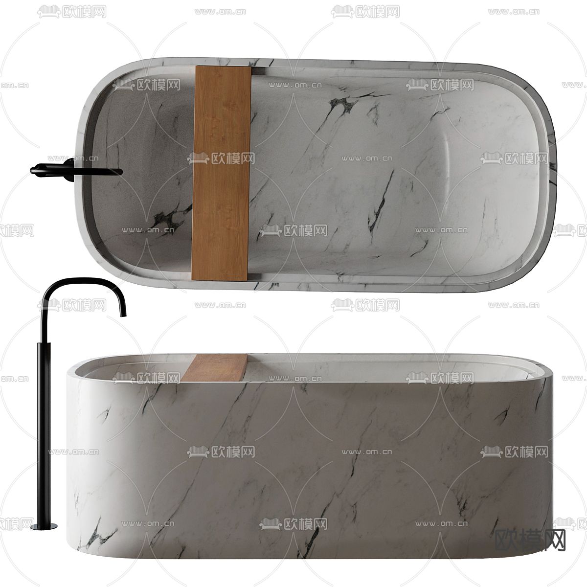 大理石浴缸 浴池3d模型下载