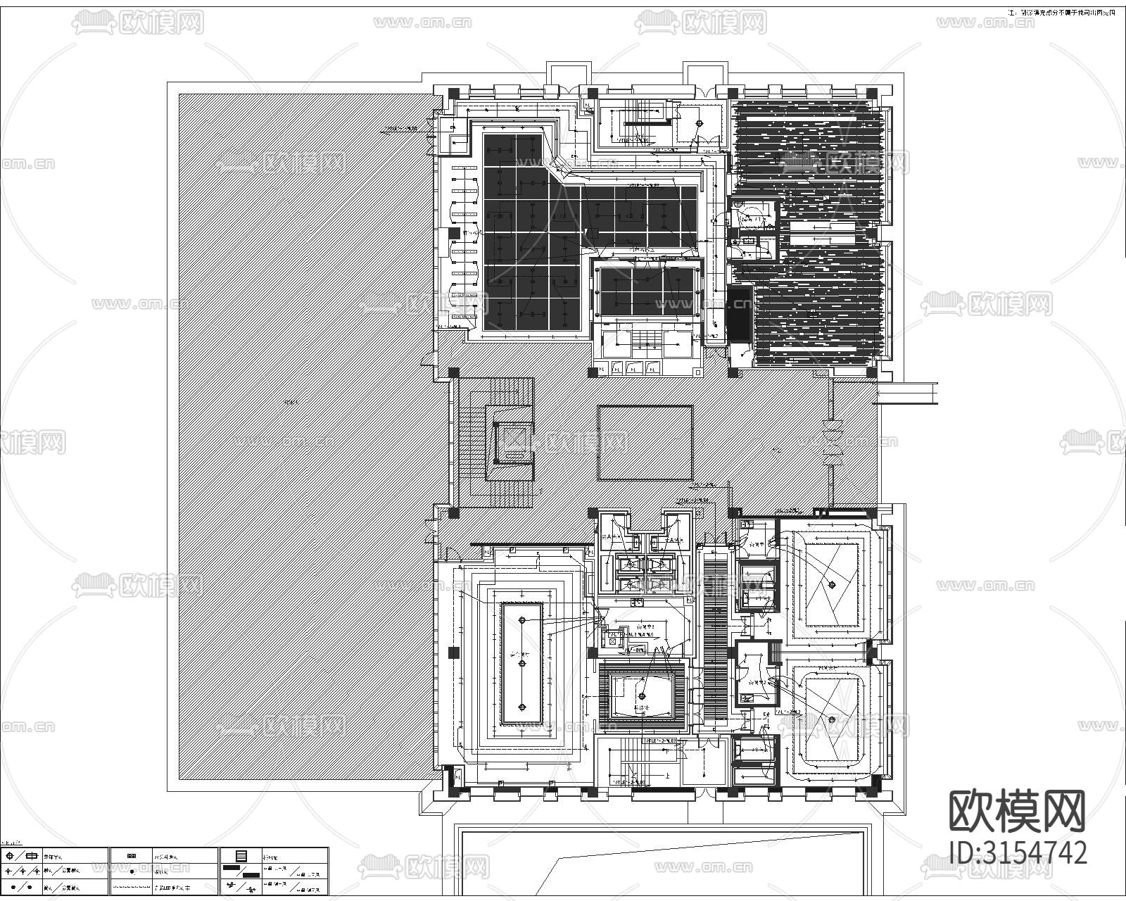 私人会所水电图cad施工图下载（渲染图1）