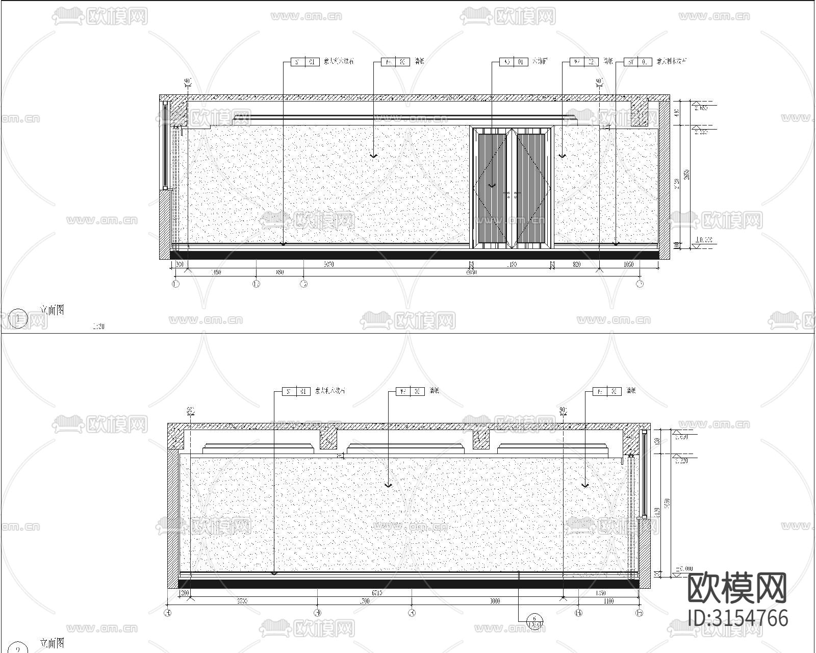 上海某会所cad施工图下载（渲染图4）
