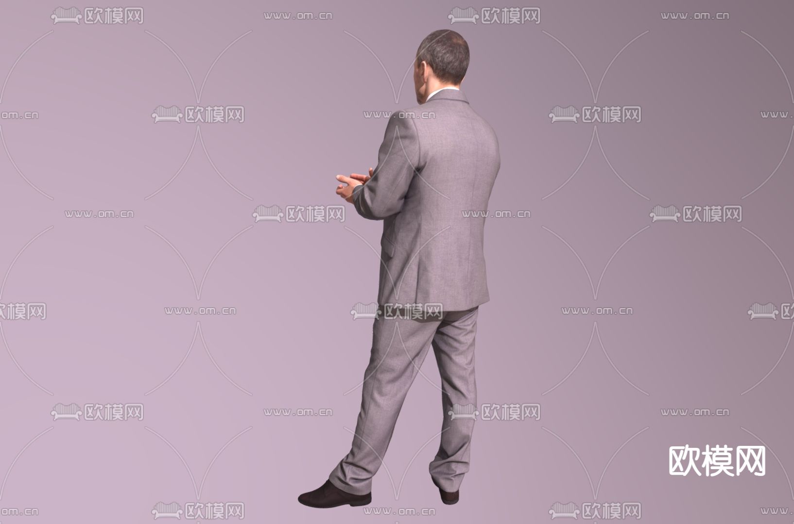 商务男士 西装男士 帅气男人3d模型下载（渲染图2）