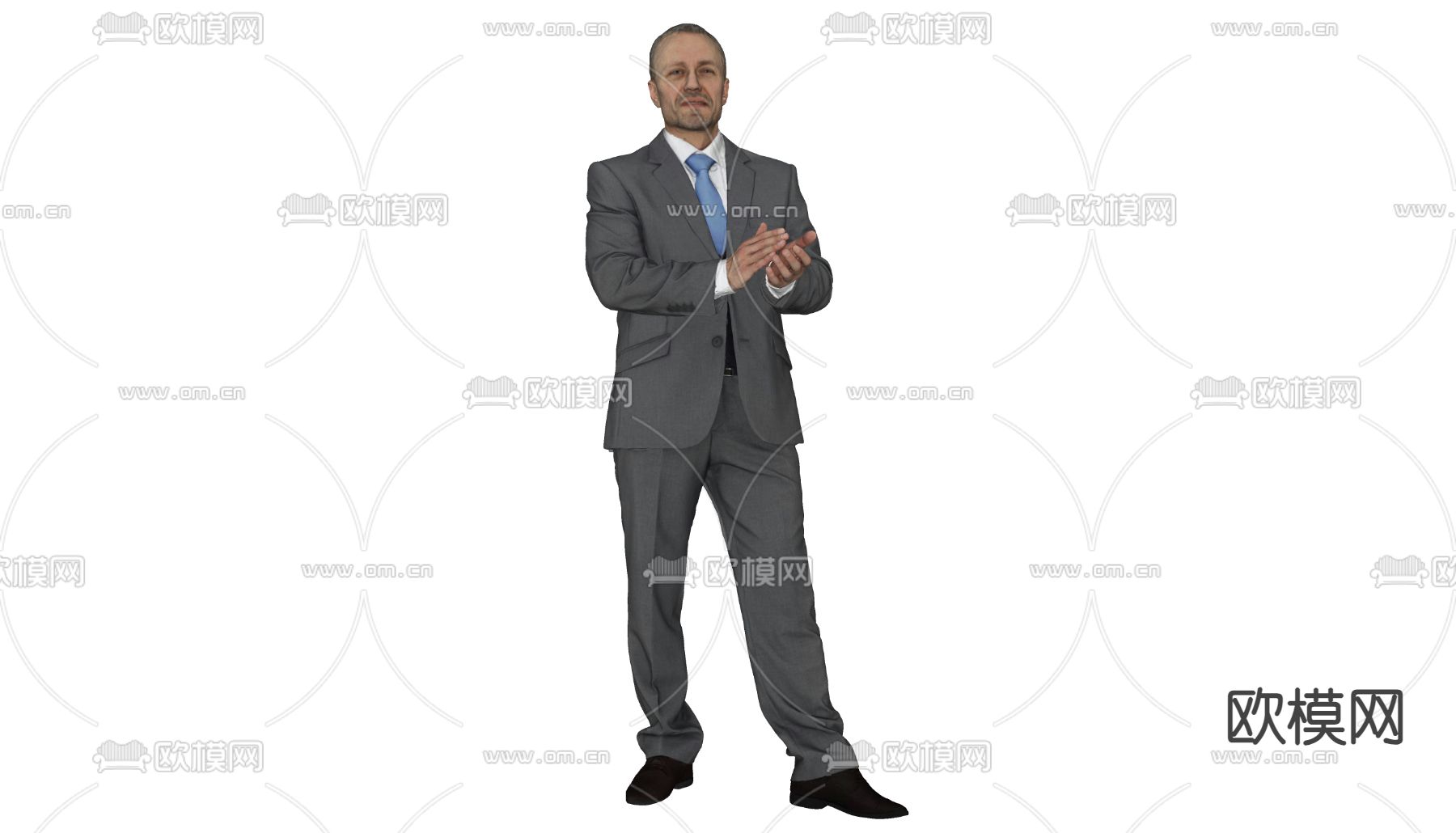 商务男士 西装男士 帅气男人3d模型下载（渲染图3）