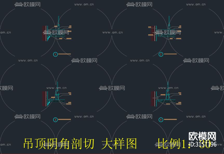 快餐店cad施工图下载（渲染图1）