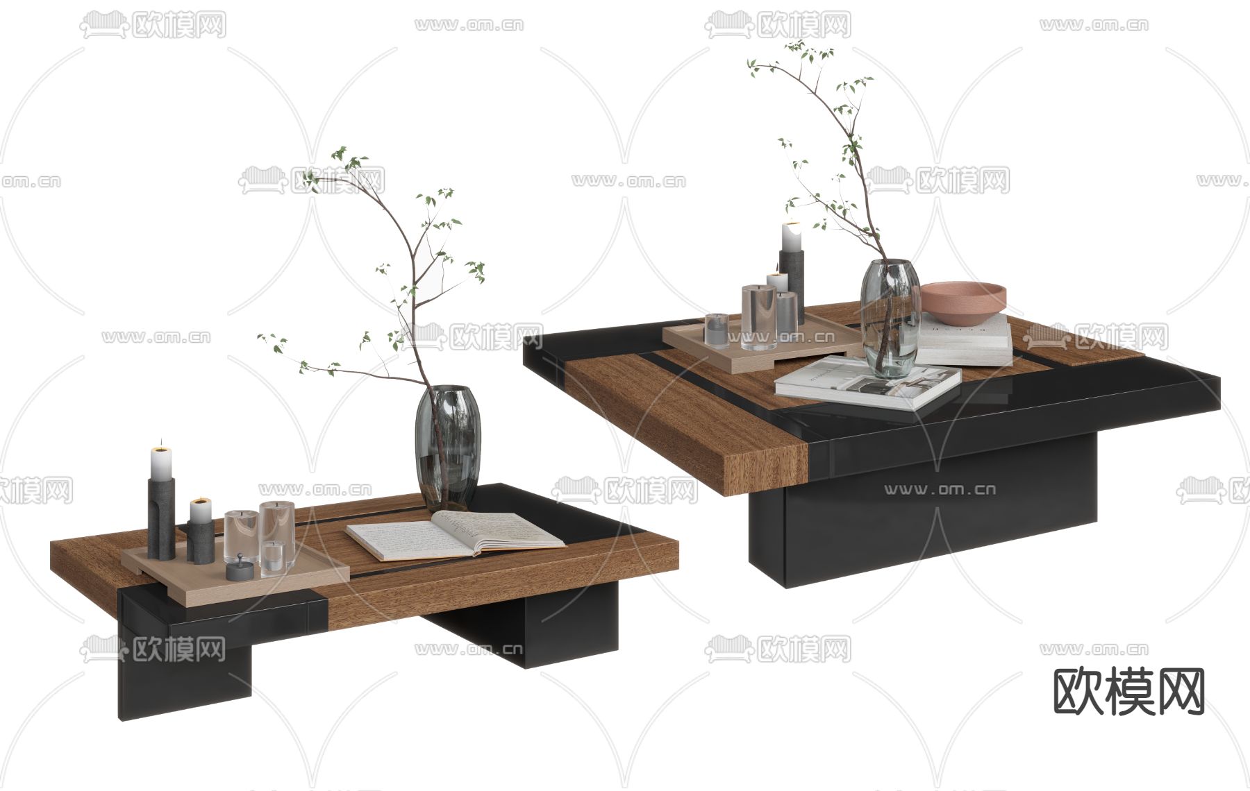 子母茶几3d模型下载