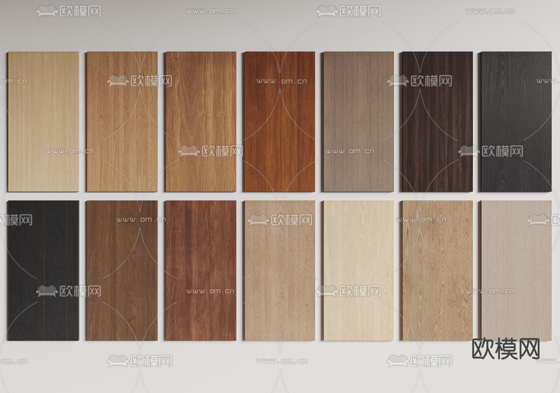 木饰面护墙板 墙饰板su模型下载（渲染图4）