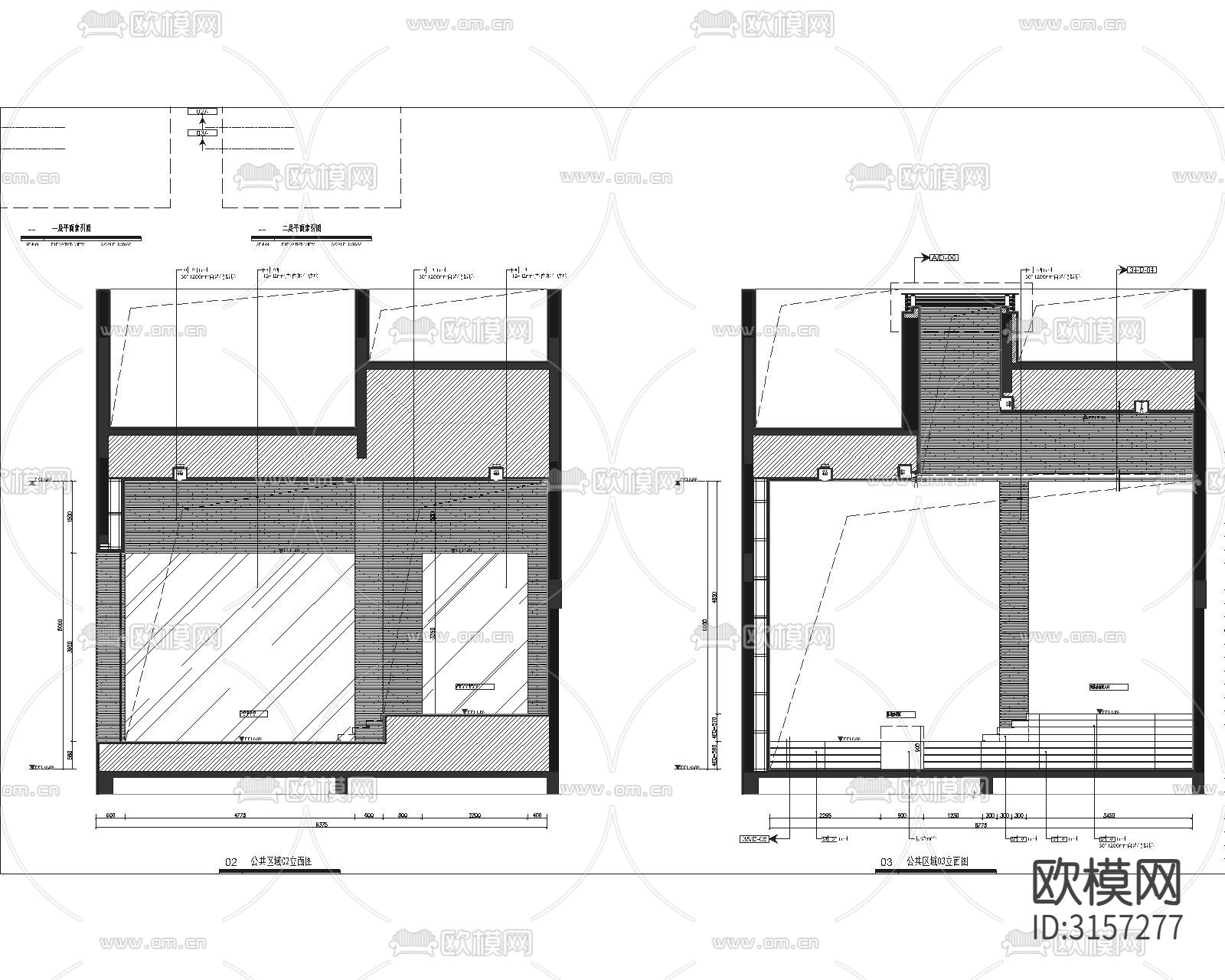 会所cad施工图下载（渲染图3）