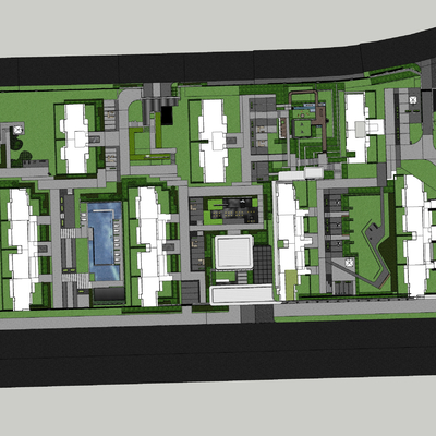  住宅设计 地产设计su模型 