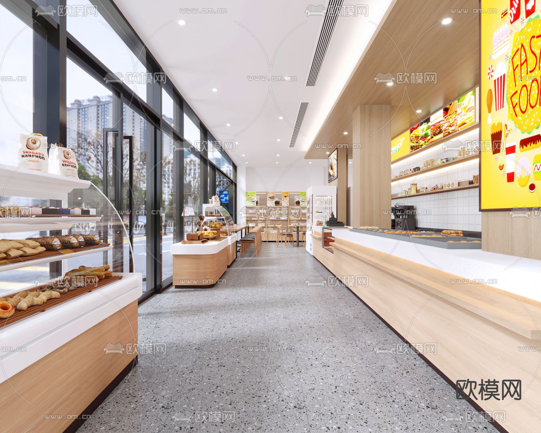 甜品店 面包店3d模型下载（渲染图1）
