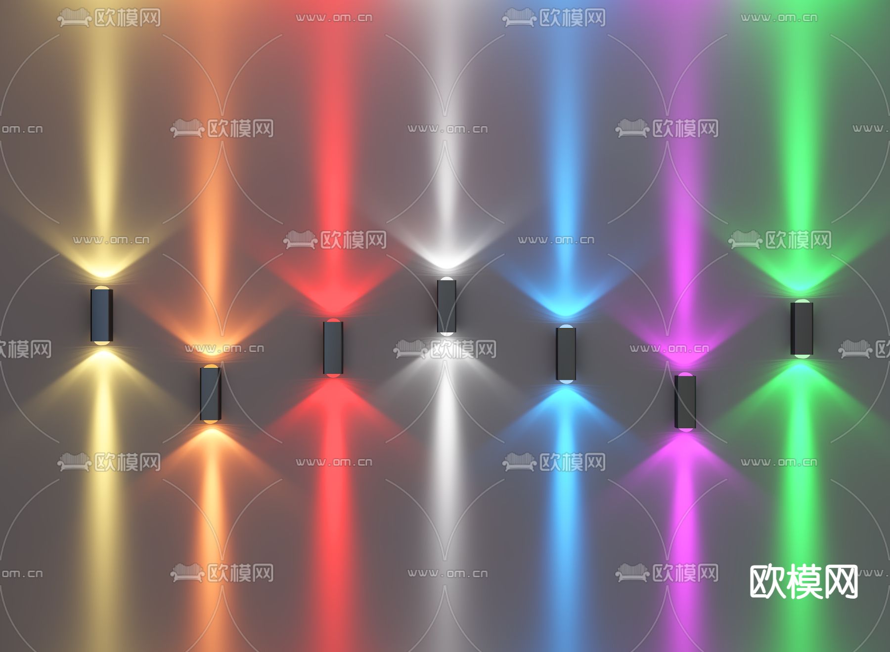 镭射壁灯3d模型下载