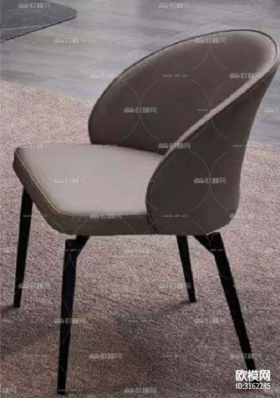 现代椅子CAD家具设计图纸下载（渲染图2）