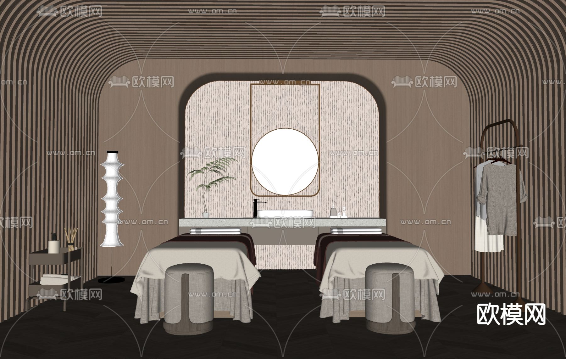 现代美容院包房 SPAsu模型下载（渲染图1）