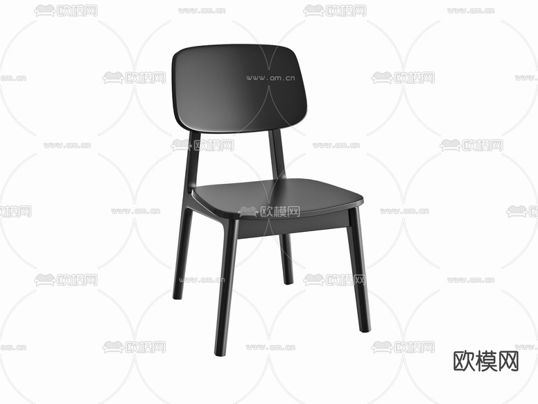 单椅 靠背椅 餐椅3d模型下载
