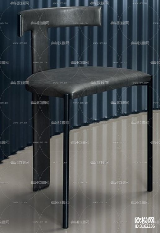 现代椅子CAD家具设计图纸下载（渲染图2）