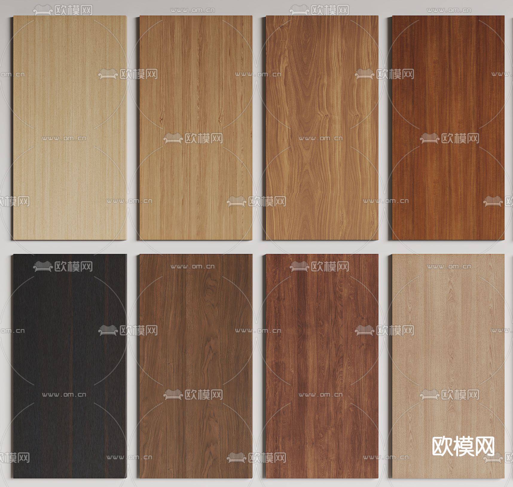 木饰面护墙板 墙饰板su模型下载（渲染图3）