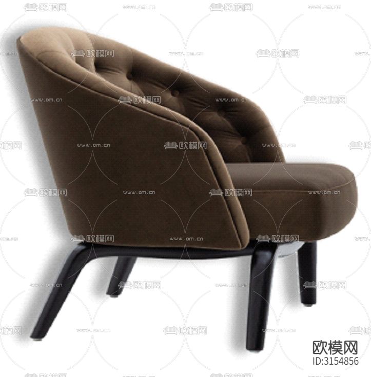 现代家具椅子CAD设计图纸cad大样图下载（渲染图1）