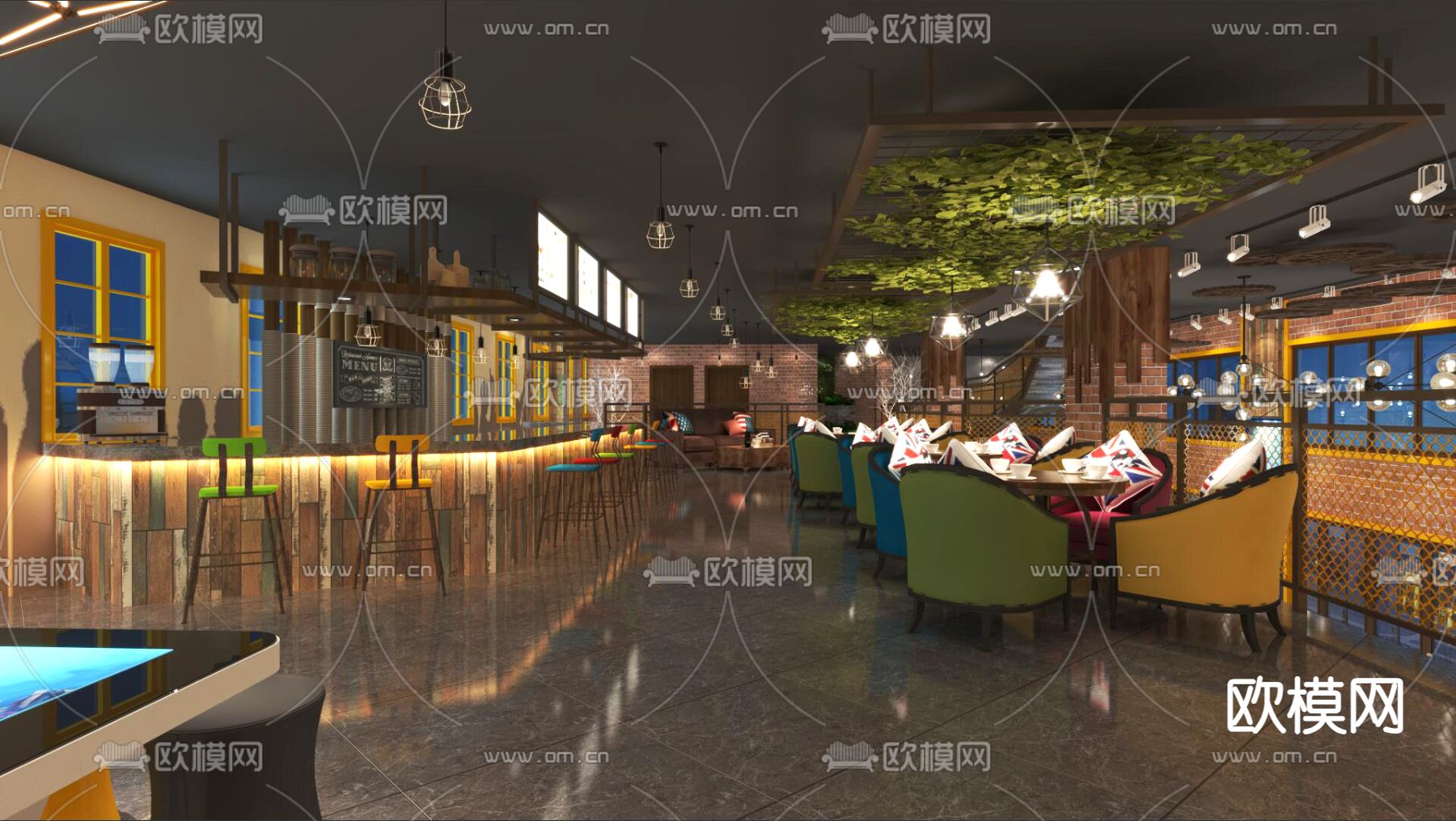 电影院前厅3d模型下载（渲染图3）