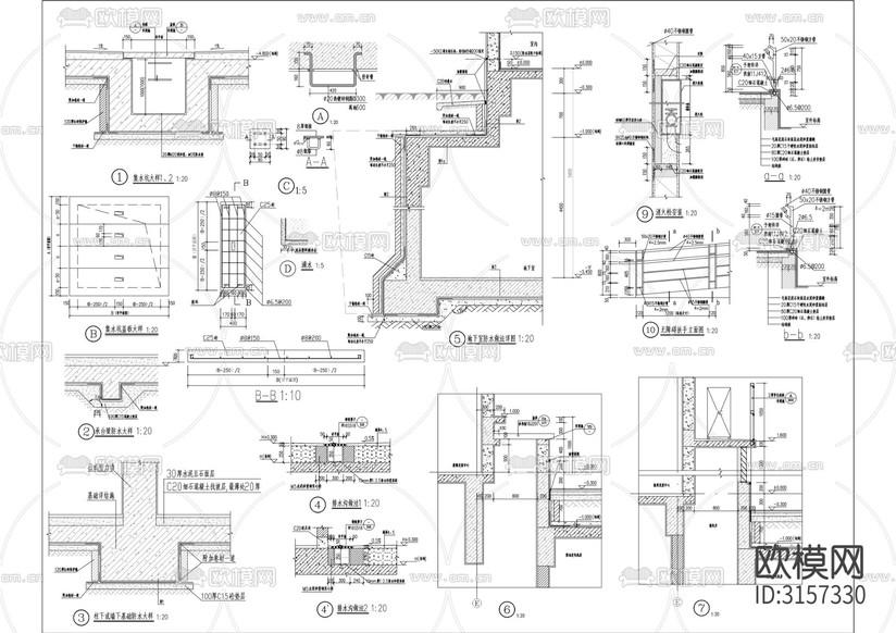 外國語學校新建綜合樓工程建筑cad施工圖下載(渲染圖5)