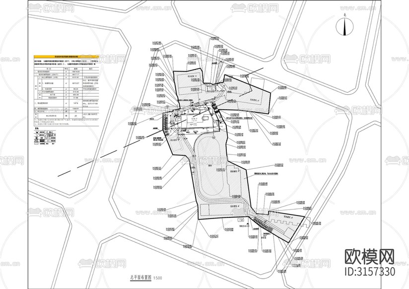 外國語學校新建綜合樓工程建筑cad施工圖下載(渲染圖7)