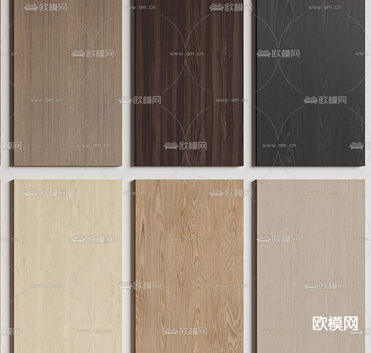 木饰面护墙板 墙饰板su模型下载（渲染图2）