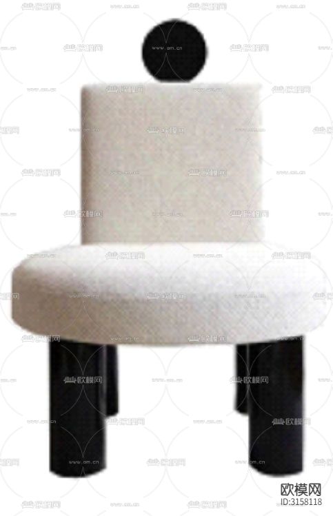 现代椅子CAD家具设计图纸下载（渲染图2）