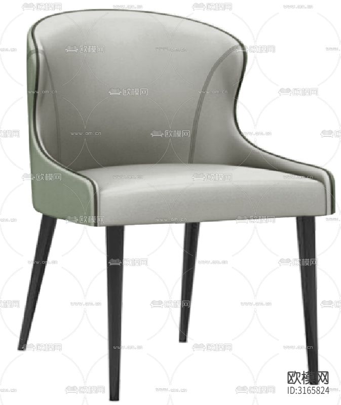 现代椅子CAD家具设计图纸下载（渲染图2）