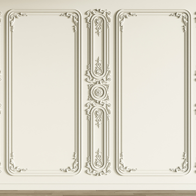 欧式雕花护墙板su模型