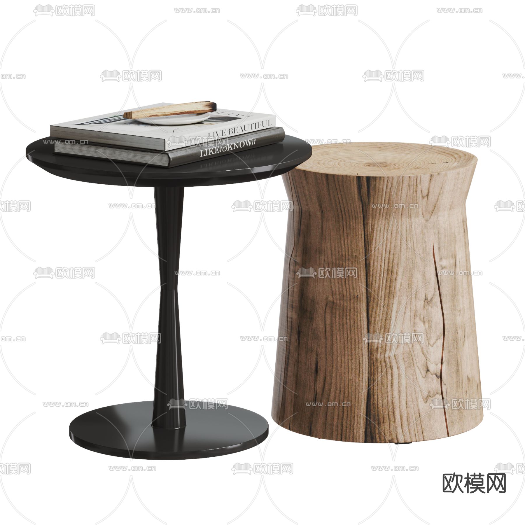 POLIFORM 侘寂角几 边几 圆几 桌几3d模型下载