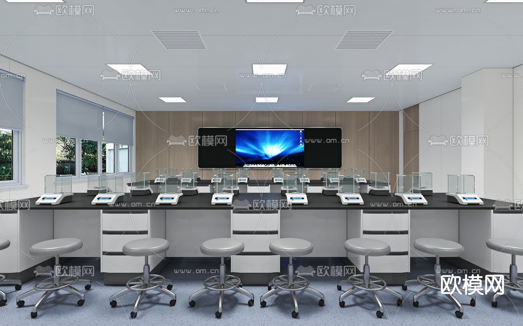 电子分析实验室3d模型下载