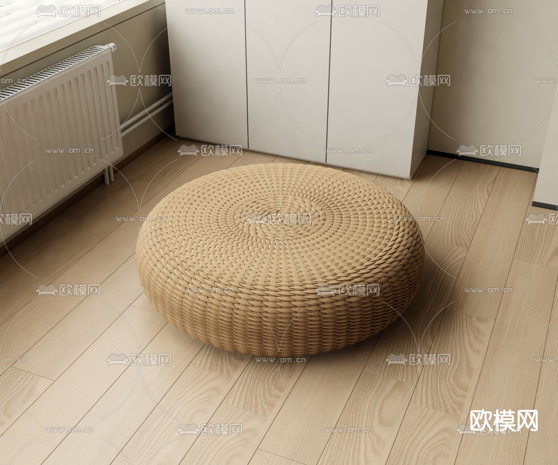 新中式蒲团 坐垫3d模型下载