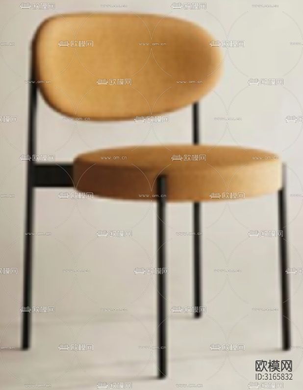 现代椅子CAD家具设计图纸下载（渲染图2）