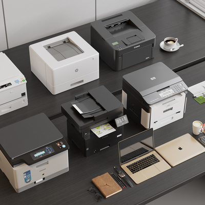  打印机 复印机 扫描机su模型 