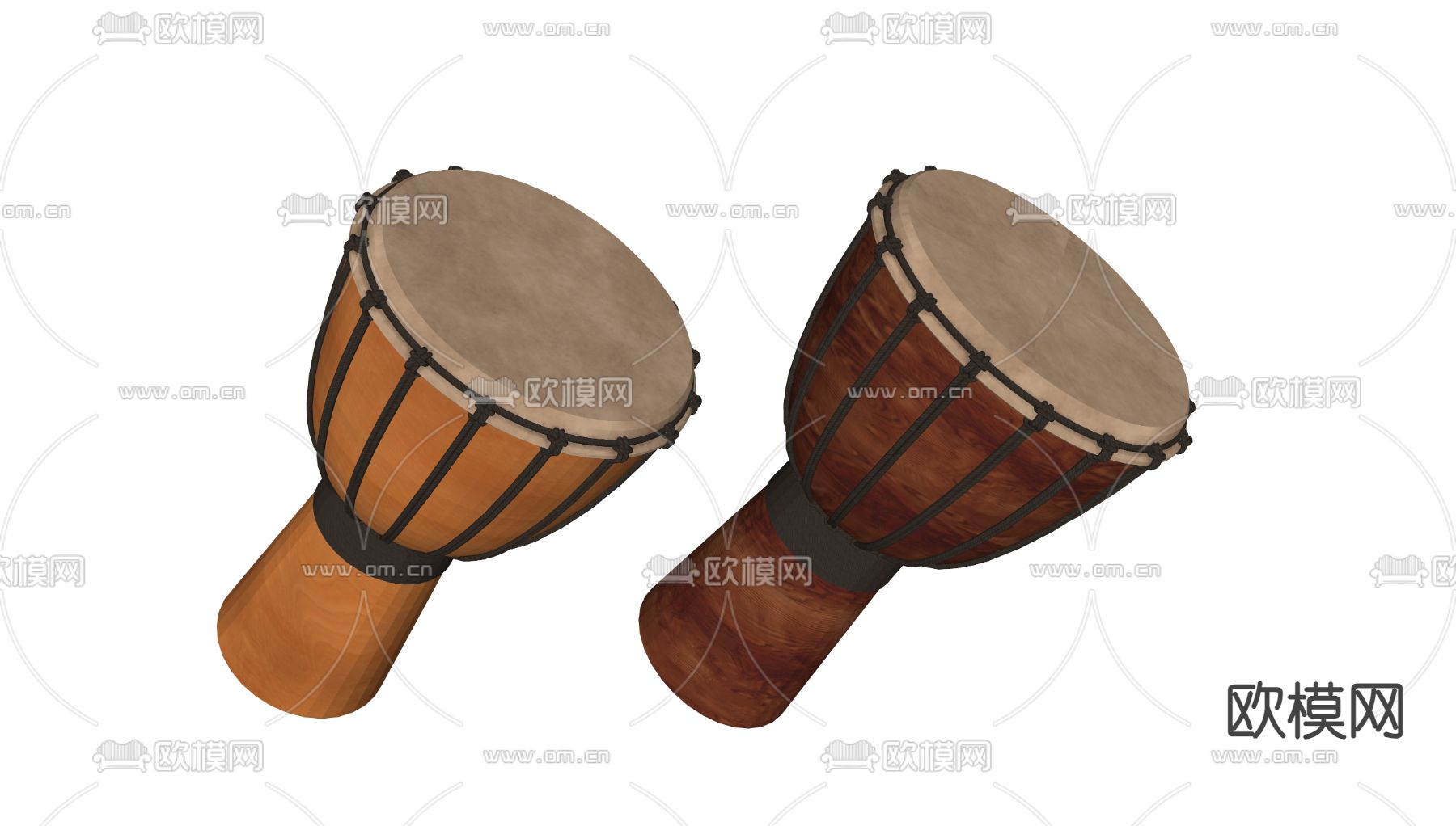 民族乐器 鼓3d模型下载（渲染图2）