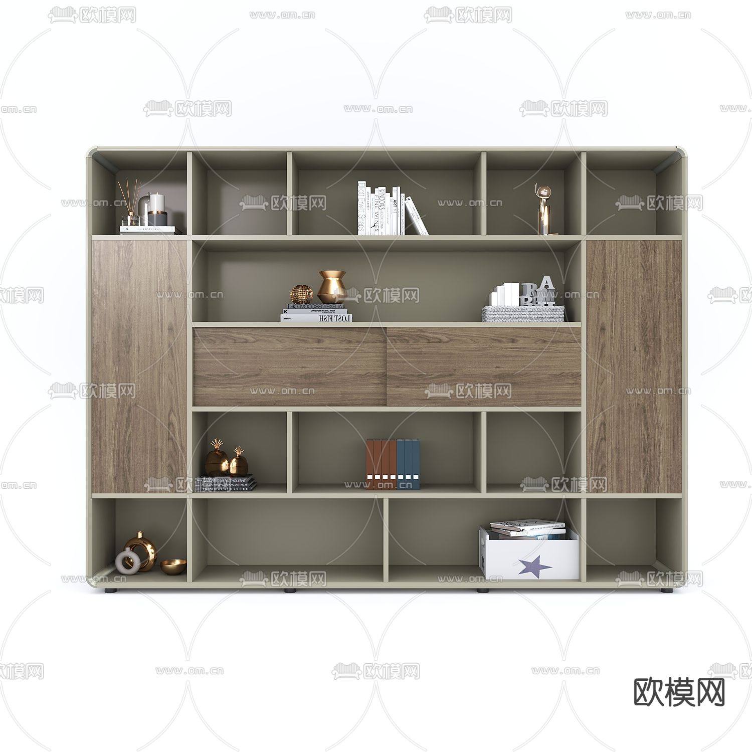 现代文件柜 装饰柜 收纳柜3d模型下载