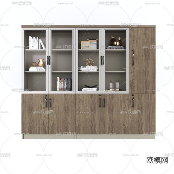 现代文件柜 装饰柜 收纳柜3d模型下载