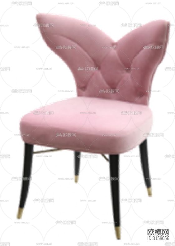 现代椅子CAD家具设计图纸cad大样图下载（渲染图1）