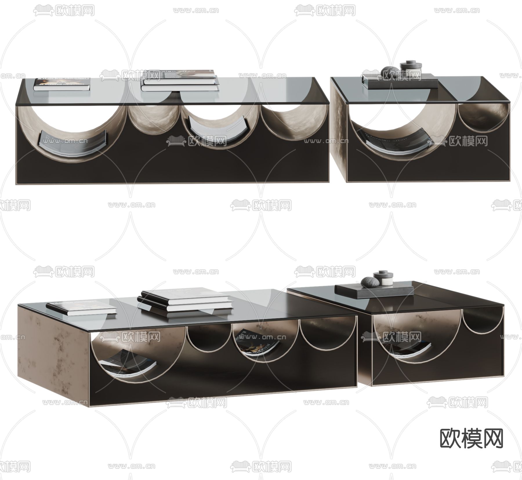 MINOTTI 茶几su模型下载（渲染图2）