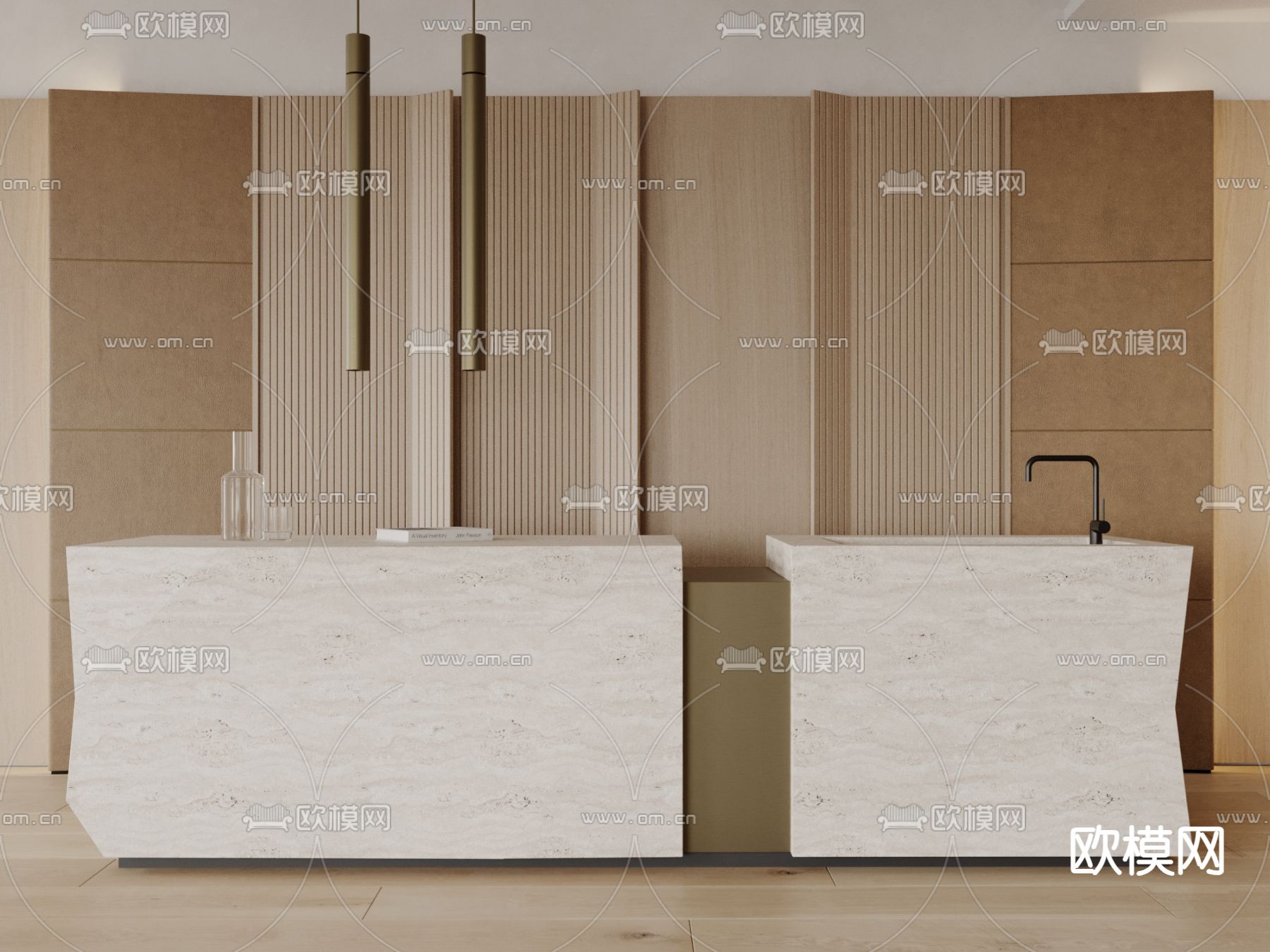 橱柜 中岛台 吧台3d模型下载