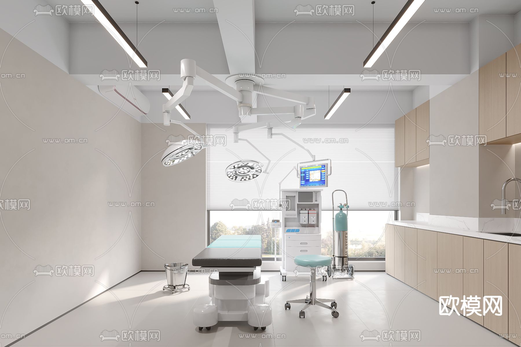 现代宠物医院3d模型下载（渲染图2）