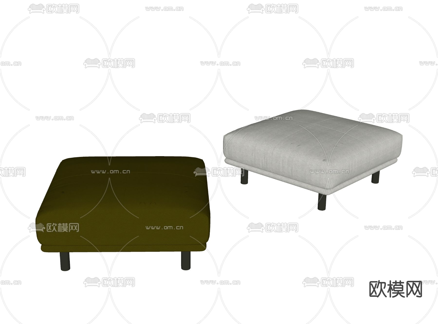 现代脚踏坐凳su模型下载（渲染图1）
