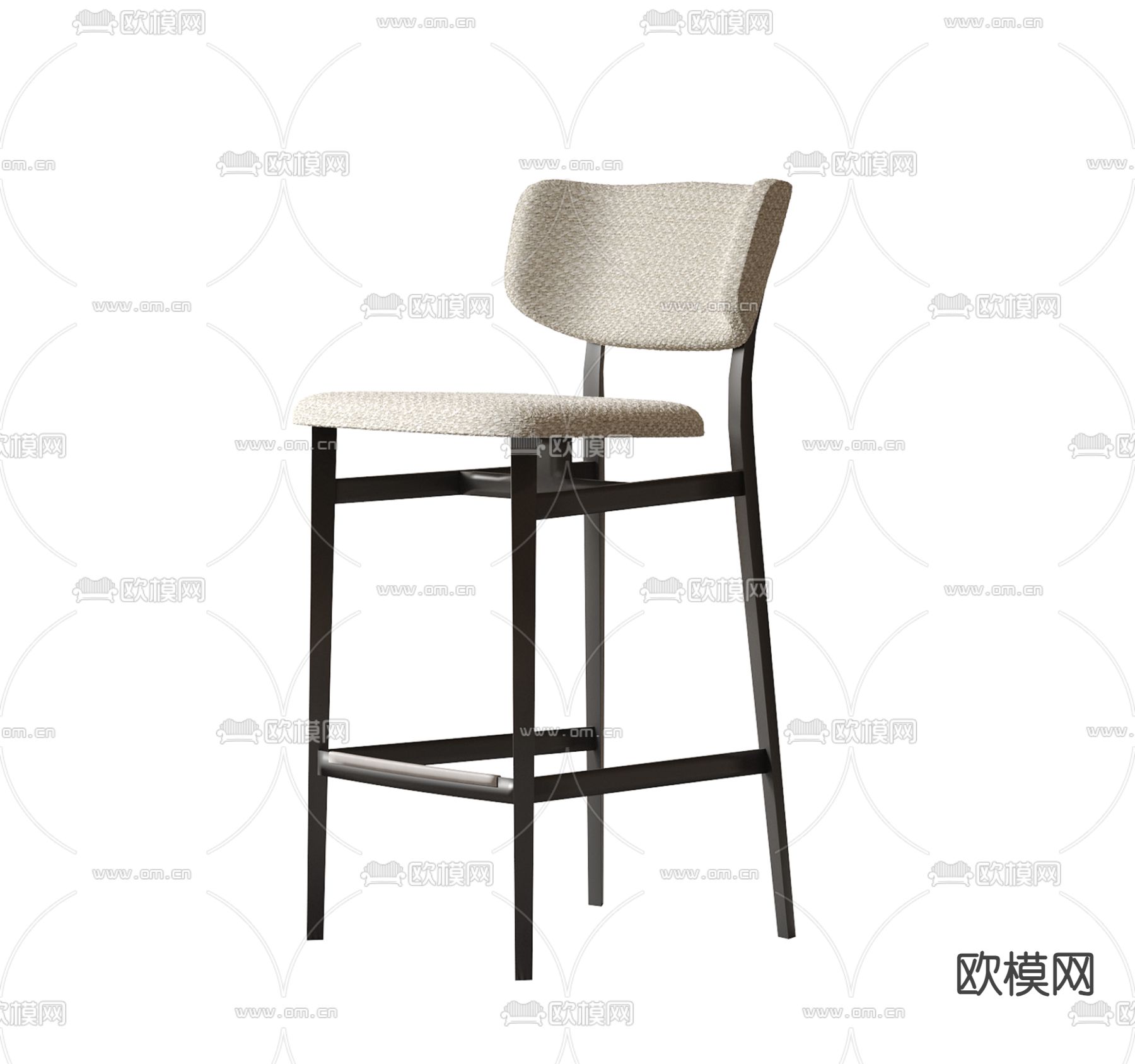 现代吧椅3d模型下载