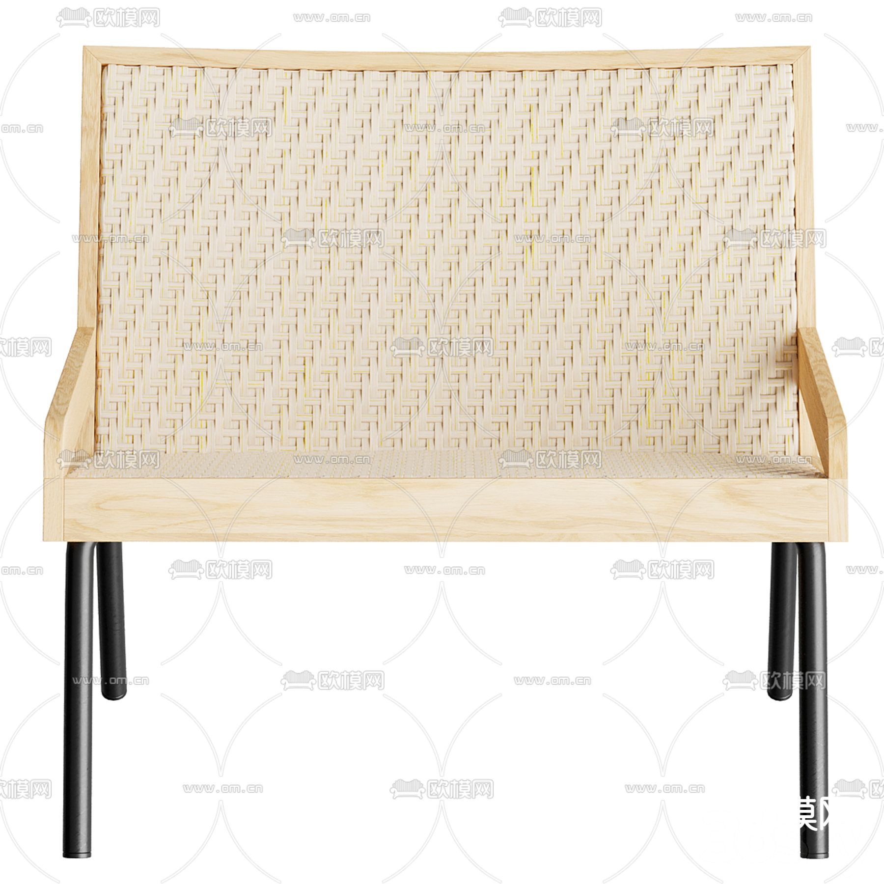 Ethimo 侘寂户外椅 公共椅3d模型下载（渲染图1）