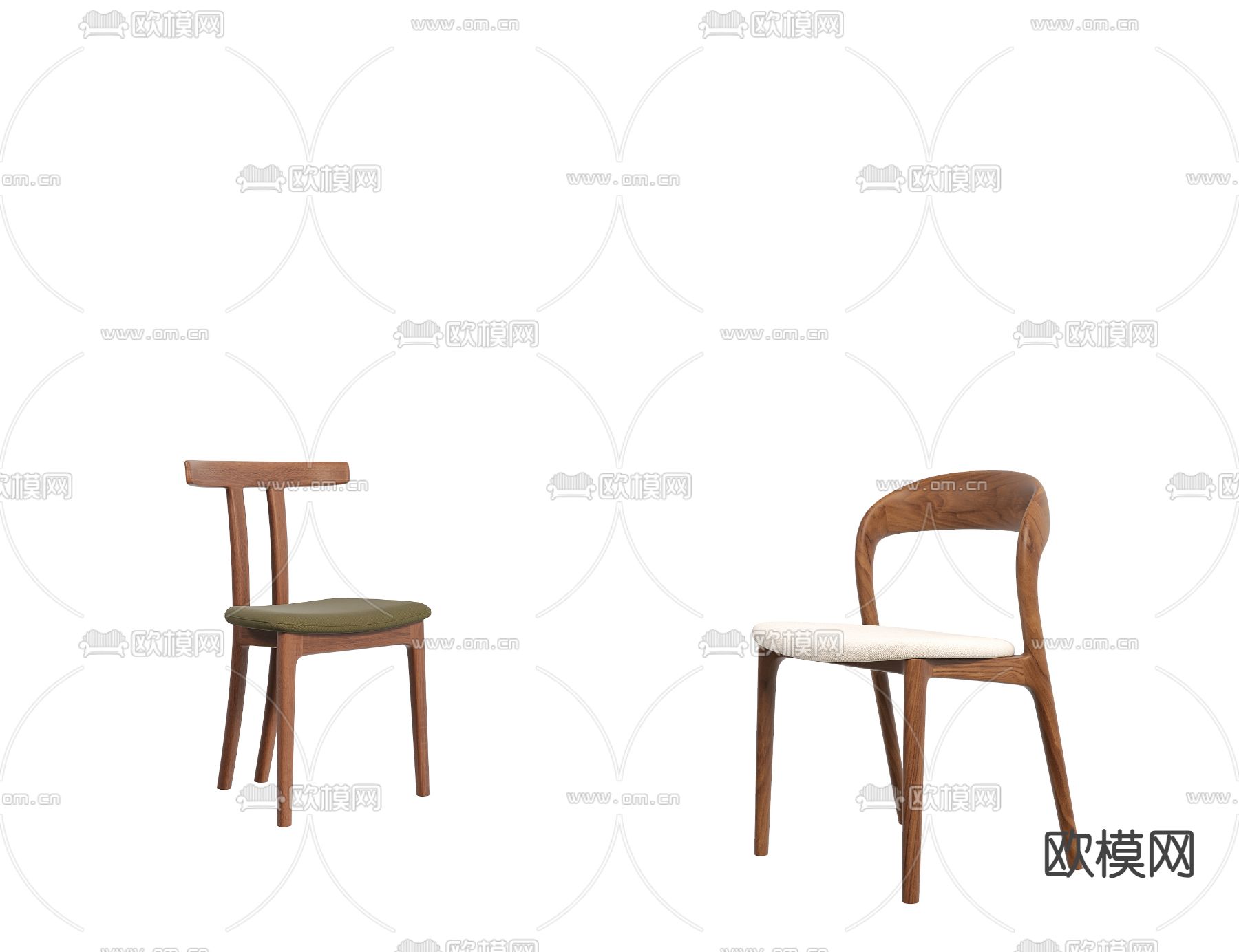侘寂椅子 餐椅3d模型下载
